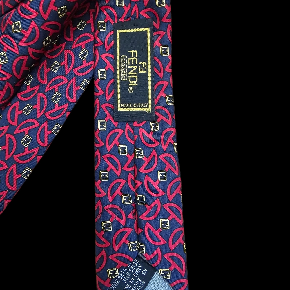 Fendi Authentic Silk Tie MADE IN ITALY - Picture 3 of 7